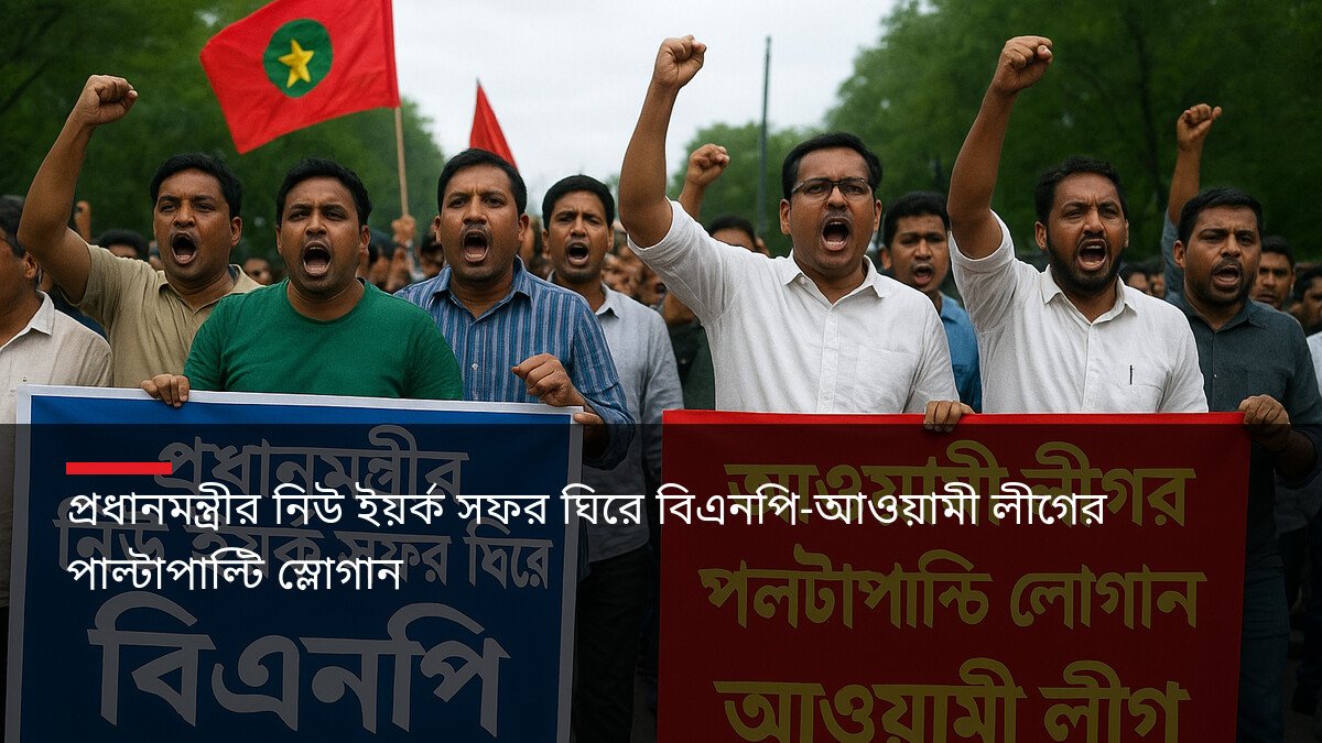 প্রধানমন্ত্রীর নিউ ইয়র্ক সফর ঘিরে বিএনপি-আওয়ামী লীগের পাল্টাপাল্টি স্লোগান