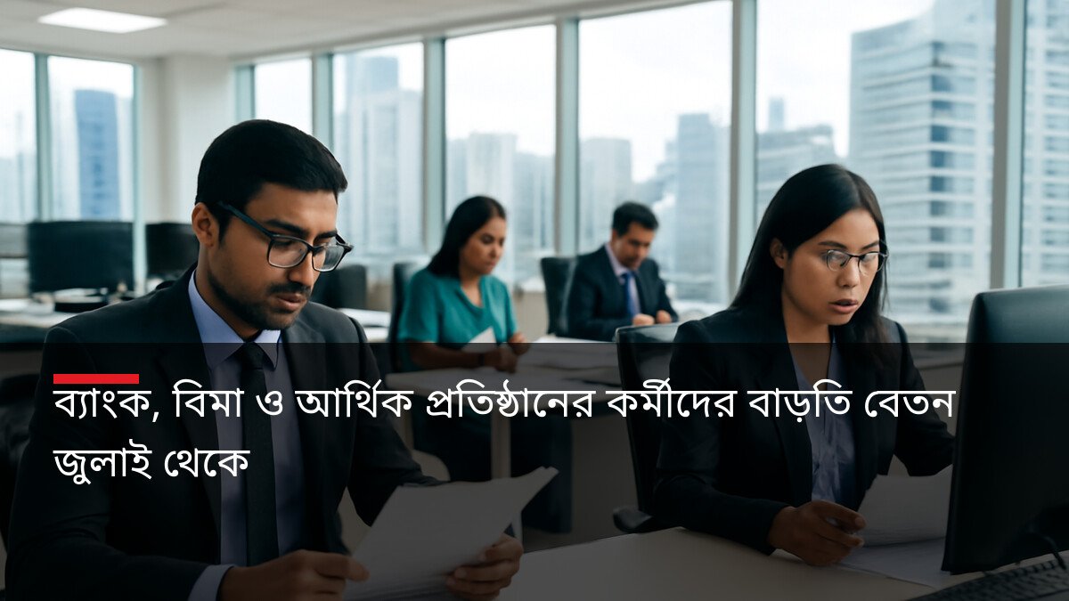 ব্যাংক, বিমা ও আর্থিক প্রতিষ্ঠানের কর্মীদের বাড়তি বেতন জুলাই থেকে